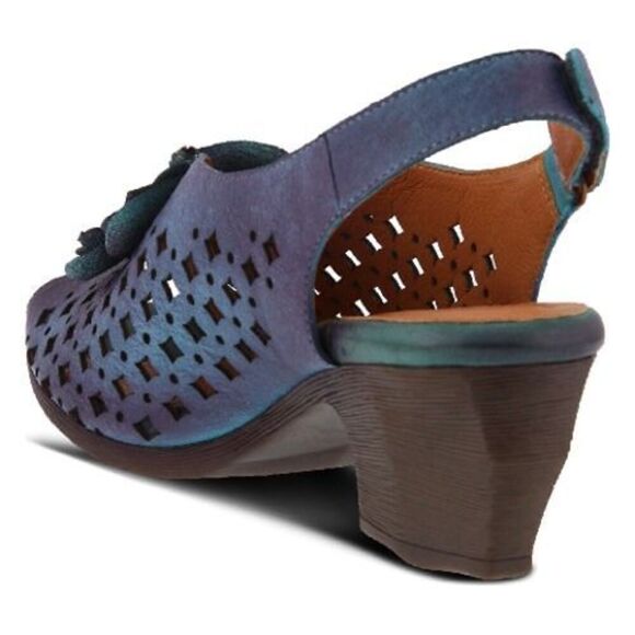 Spring Step L’Artiste Women’s Lovella Blum Blue Multi Leather Flower Appliqué L - Picture 11 of 15